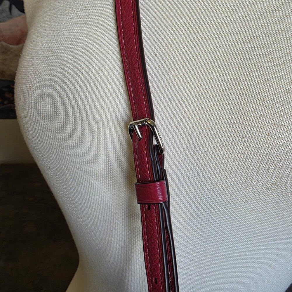 Coach Fuchsia Pink Pebbled Leather Crossbody Bag – Gold Hardware - Picture 15 of 16